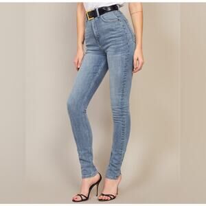Reformation Harper Ultra High Rise Skinny Jeans Cyprus Wash